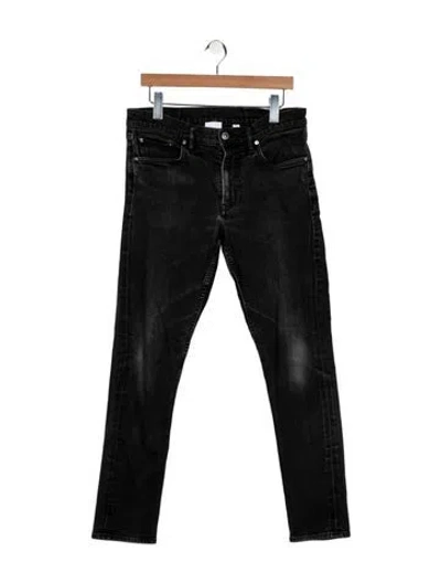 Pre-owned Burberry Mid-rise Skinny Leg Jeans In Black