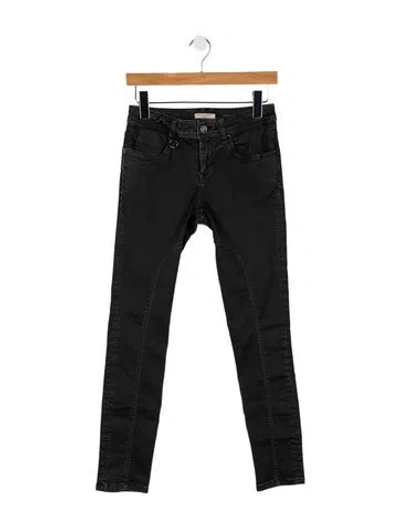 Pre-owned Burberry Mid-rise Skinny Leg Jeans In Black