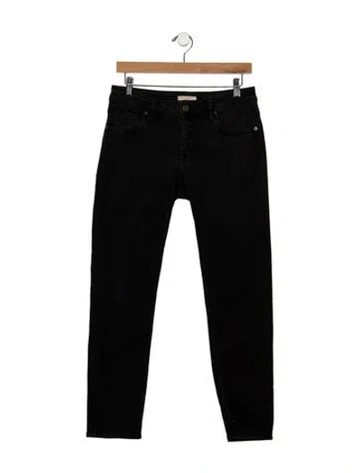 Pre-owned Burberry Mid-rise Skinny Leg Jeans In Black