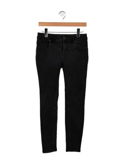 Pre-owned Burberry Mid-rise Skinny Leg Jeans In Black