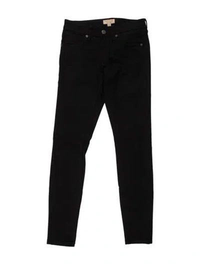 Pre-owned Burberry Mid-rise Skinny Leg Jeans In Black