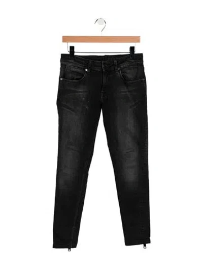Pre-owned Burberry Mid-rise Skinny Leg Jeans In Black