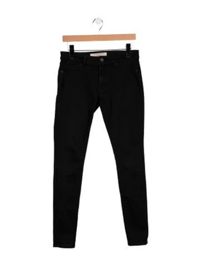 Pre-owned Burberry Mid-rise Skinny Leg Jeans In Black