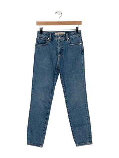 Pre-owned Burberry Mid-rise Skinny Leg Jeans In Blue