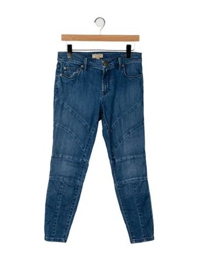 Pre-owned Burberry Mid-rise Skinny Leg Jeans In Blue