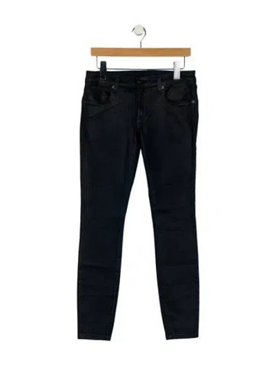 Pre-owned Burberry Mid-rise Skinny Leg Jeans In Blue