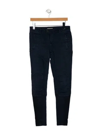 Pre-owned Burberry Mid-rise Skinny Leg Jeans In Blue