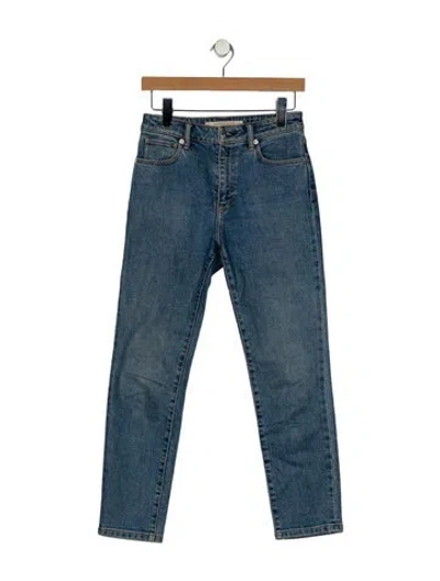 Pre-owned Burberry Mid-rise Skinny Leg Jeans In Blue