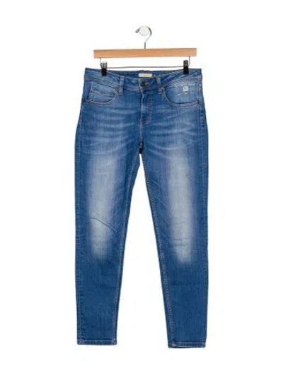 Pre-owned Burberry Mid-rise Skinny Leg Jeans In Blue