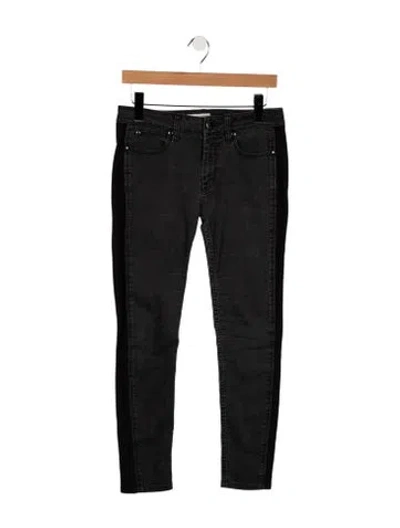 Pre-owned Burberry Mid-rise Skinny Leg Jeans In Blue