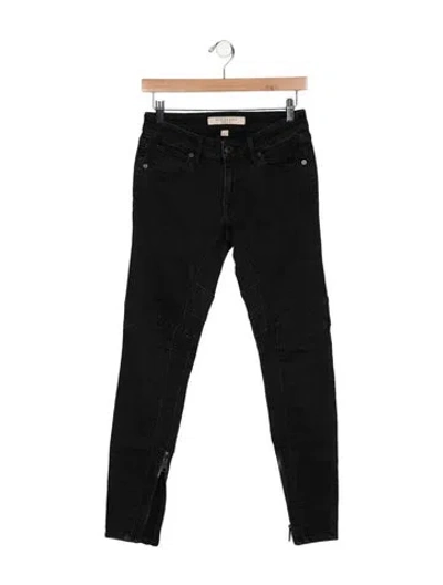Pre-owned Burberry Mid-rise Skinny Leg Jeans In Blue