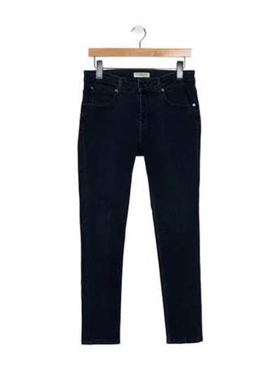 Pre-owned Burberry Mid-rise Skinny Leg Jeans In Blue