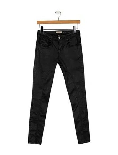 Pre-owned Burberry Mid-rise Skinny Leg Jeans In Gray