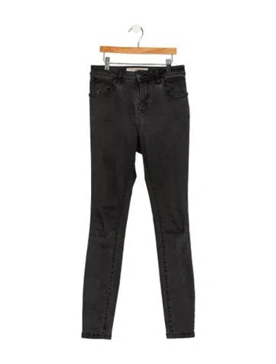 Pre-owned Burberry Mid-rise Skinny Leg Jeans In Gray