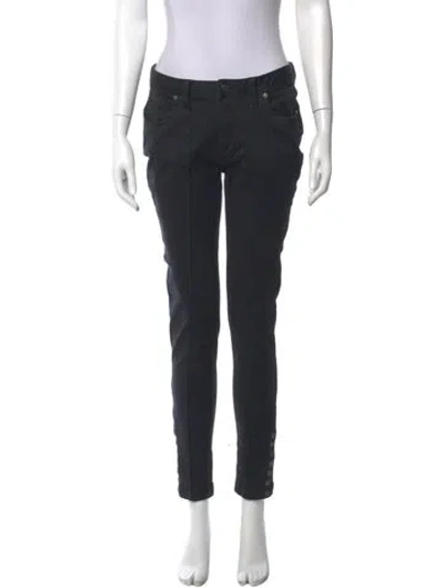Pre-owned Burberry Mid-rise Skinny Leg Jeans W/ Tags In Black