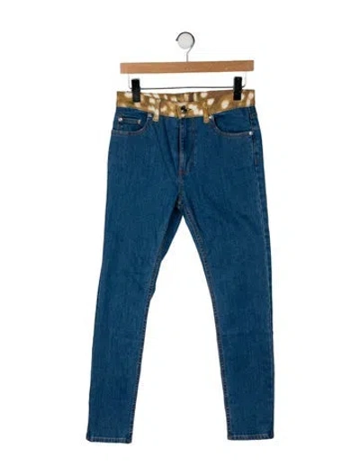 Pre-owned Burberry Mid-rise Skinny Leg Jeans W/ Tags In Blue