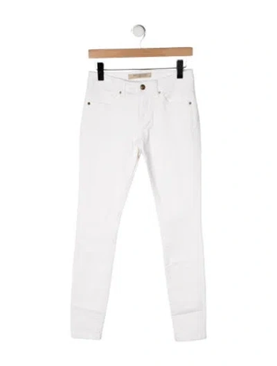 Pre-owned Burberry Mid-rise Skinny Leg Jeans W/ Tags In White