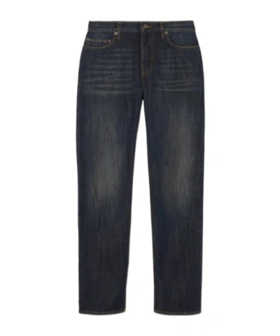Burberry Mid-rise Straight Jeans In Blue