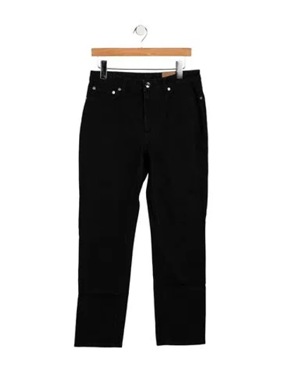 Pre-owned Burberry Mid-rise Straight Leg Jeans In Black
