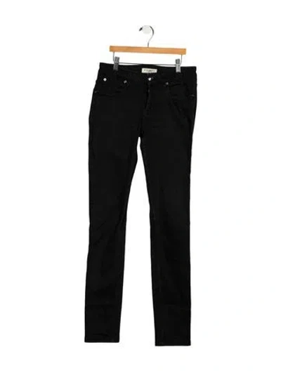 Pre-owned Burberry Mid-rise Straight Leg Jeans In Black