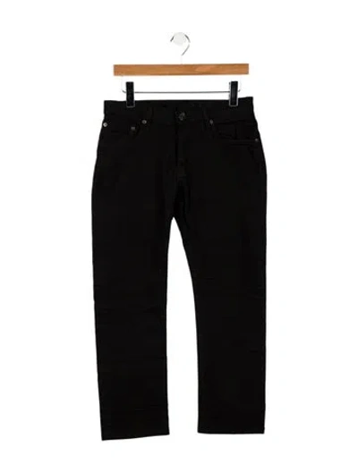 Pre-owned Burberry Mid-rise Straight Leg Jeans In Black