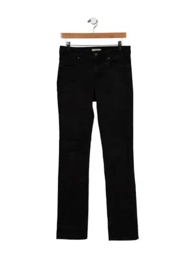 Pre-owned Burberry Mid-rise Straight Leg Jeans In Black