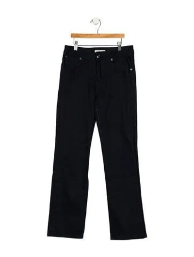 Pre-owned Burberry Mid-rise Straight Leg Jeans In Black