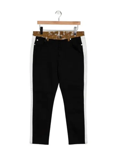 Pre-owned Burberry Mid-rise Straight Leg Jeans In Black