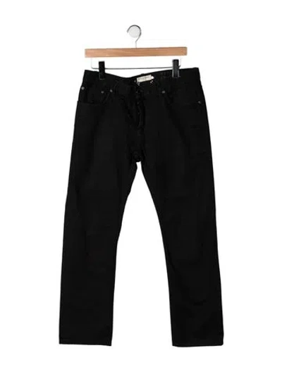 Pre-owned Burberry Mid-rise Straight Leg Jeans In Black