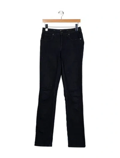 Pre-owned Burberry Mid-rise Straight Leg Jeans In Blue
