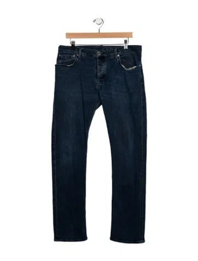 Pre-owned Burberry Mid-rise Straight Leg Jeans In Blue