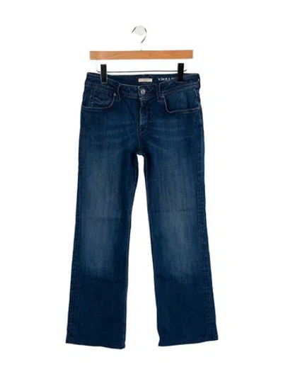 Pre-owned Burberry Mid-rise Straight Leg Jeans In Blue