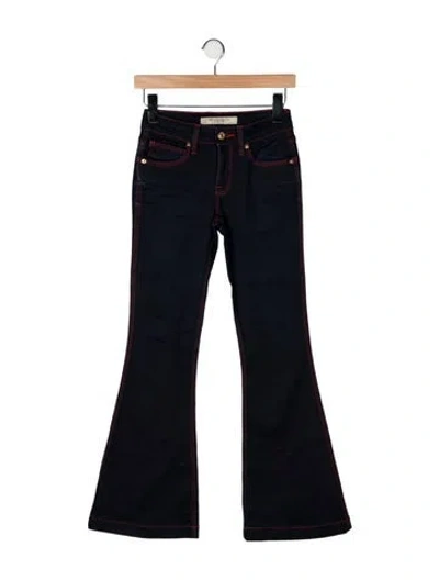 Pre-owned Burberry Mid-rise Straight Leg Jeans In Blue
