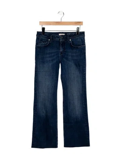 Pre-owned Burberry Mid-rise Straight Leg Jeans In Blue