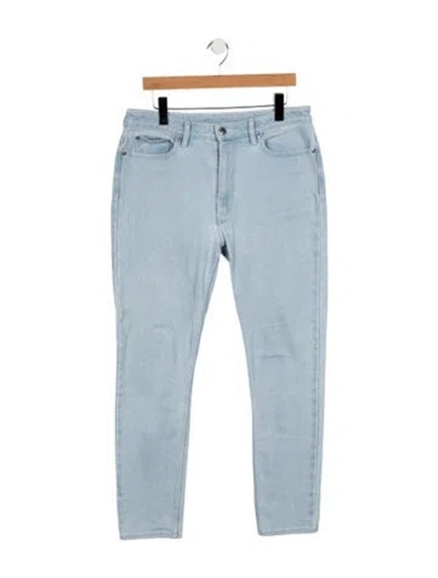 Pre-owned Burberry Mid-rise Straight Leg Jeans In Blue