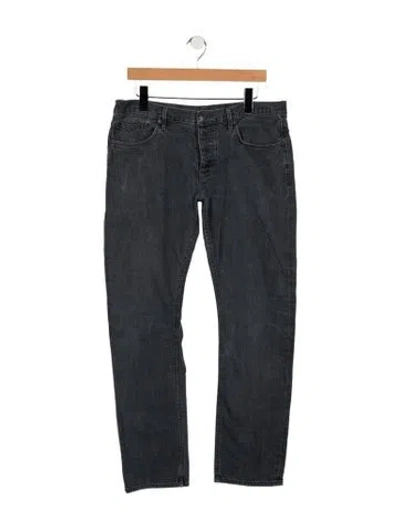 Pre-owned Burberry Mid-rise Straight Leg Jeans In Gray