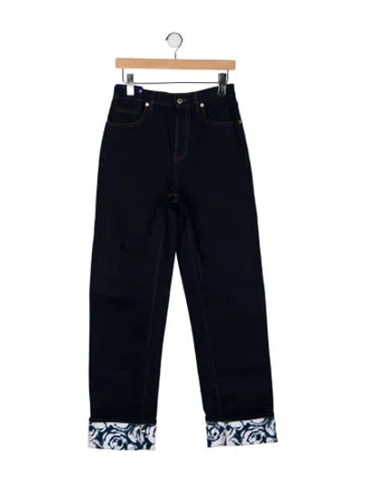 Pre-owned Burberry Mid-rise Straight Leg Jeans W/ Tags In Blue