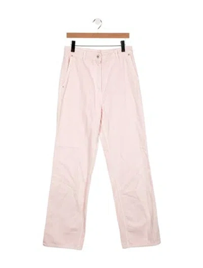 Pre-owned Burberry Mid-rise Straight Leg Jeans W/ Tags In Pink