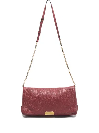 Pre-owned Burberry Mildenhall Red Shoulder Bag