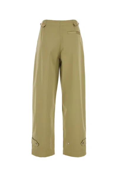 Burberry Military Green Cotton Pant In Hunter