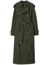 Burberry Double-breasted Quilted Trench Coat In Black