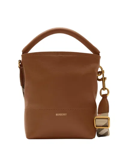Burberry Brown B Clip Mini Bucket Bag