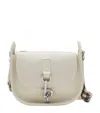 Burberry Mini B Clip Checked-strap Cross Body Bag In White
