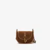 Burberry Mini B Clip Messenger Bag In Brown