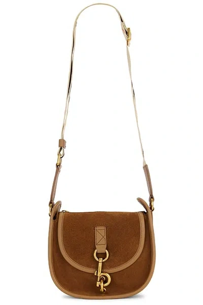 Burberry Ladies Crossbody Mini Clip Messenger Bag In Brown
