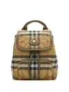 Burberry Sand Ip Check Mini Backpack In Sand