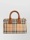 Burberry Mini Bag Structured Shape Check Pattern Top Handle