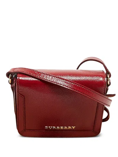 Pre-owned Burberry Mini Berkeley Crossbody Bag In Red