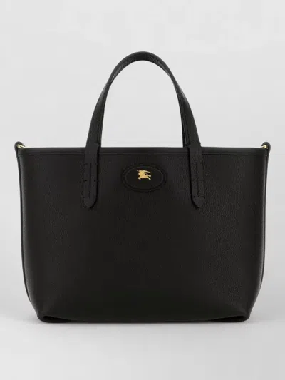 Burberry Mini Bloomsbury Reversible Shoulder Bag Top Handles In Black