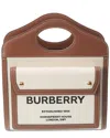 Burberry Mini Canvas & Leather Pocket Bag In Brown